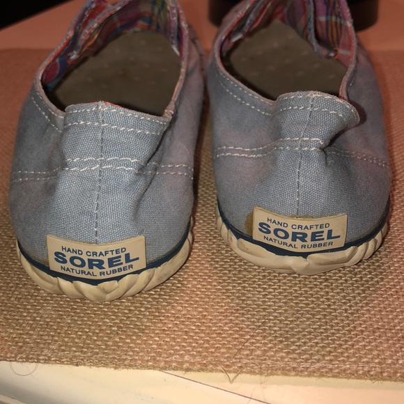 Sorel Picnic Weave Canvas Denim Blue Shoes - Picture 4 of 7